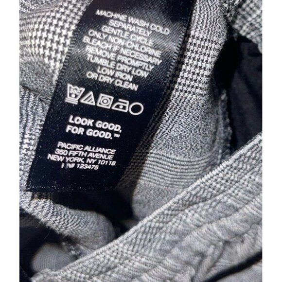 KENNETH COLE NEW YORK Women's Size Large Gray Plaid Elastic Waist Pants - Picture 12 of 12